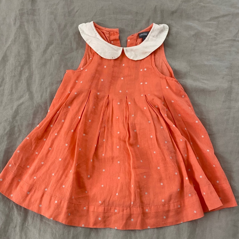 Gap Peter Pan Collar Dress Coral